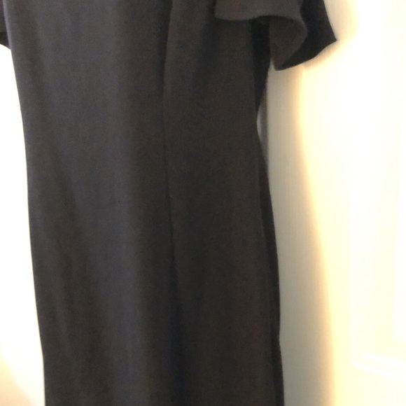 Calvin Klein Cold Shoulder Black V-Neck Dress - Picture 11 of 16